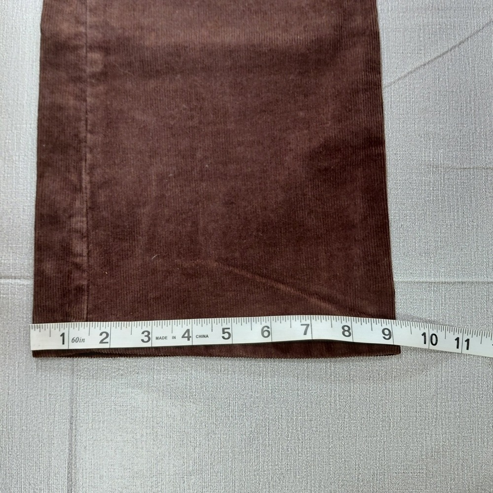St. John's Bay Secretly Slender Bootcut Corduroy Pants Women's 10 Brown Mid Rise - Picture 12 of 13